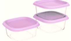 PRISM SQUARE CONTAINER SET (1900 ML) (YELLOW/GREEN/BLUE) (3 PC SET)