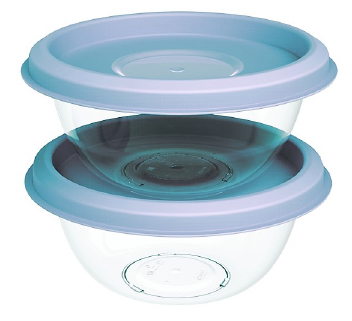 PRISM ROUND CONTAINER SET (1000R X 2) (2000 ML) (BLUE, PURPLE) (2 PC SET)
