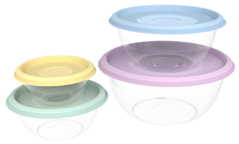 PRISM ROUND CONTAINER SET (3500 ML) (LILAC/BLUE/GREEN/YELLOW) (4 PC SET)
