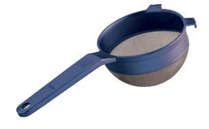 PLASTIC STRAINER WITH S.S. MESH (8.5 CM ) (INDIGO) (36 PC)