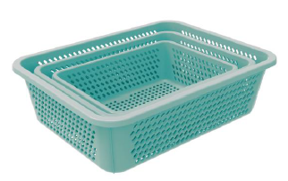 EASY RECTANGLE BASKET SET (AQUIFER) (3 PC SET)