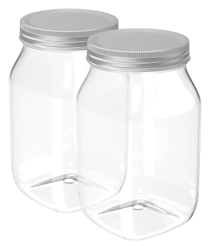CRYSTAL JAR (960 ML X 2) (1920 ML) (NATURAL) (2 PC SET)