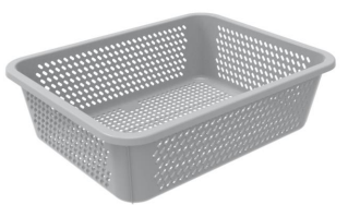 EASY RECTANGLE BASKET MEDIUM (GREY)