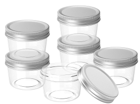 CRYSTAL JAR (115 ML X 6 ) (NATURAL) (6 PC SET)