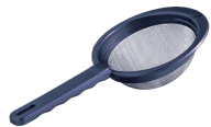 PLASTIC STRAINER WITH S.S. MESH (9.5 CM ) (INDIGO) (72 PC)