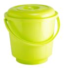 ST. BUCKET WITH PLASTIC HANDLE (9 LTR) (ASSORTED)