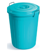 PLASTIC DRUM  WITH  LID (40 LTR) (ASSORTED)