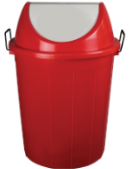 PLASTIC DRUM WITH SWING LID (60 LTR) (ASSORTED)