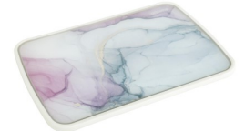 DECORATIVE CHOPPING BOARD  (340 X 240 X 12.5 MM) (AMETHYST, WHITE)