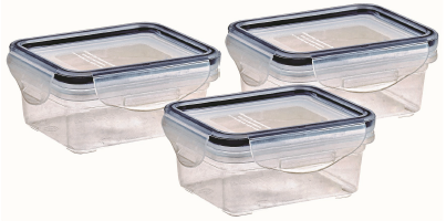 LOCK & SAFE CONTAINER 200RCT (600 ML) (ASSORTED) (3 PC SET)