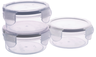 LOCK  &  SAFE  CONTAINER (230R X 3) (690 ML) (ASSORTED) (3 PC SET)