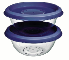 PRISM ROUND CONTAINER SET (1800R X 2) (3600 ML) (MOONLIGHT, INDIGO) (2 PC SET)