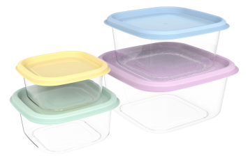 PRISM SQUARE CONTAINER SET (3600 ML) (LILAC/BLUE/GREEN/YELLOW) (4 PC SET)
