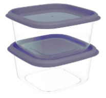 PRISM SQUARE CONTAINER SET (3000H X 2) (6000 ML) (MOONLIGHT/INDIGO) (2 PC SET)