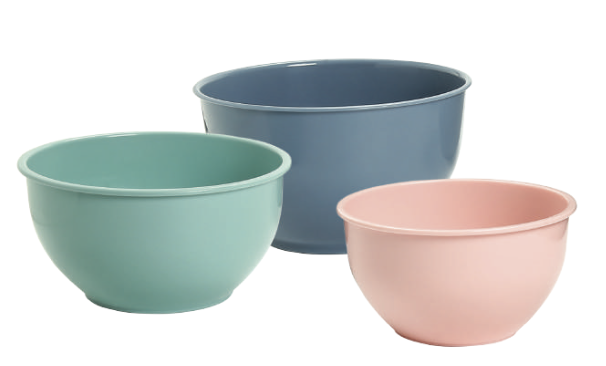 Classic Mixing Bowl Set (16.5, 19.5 & 22 cm) (6.8 Ltr) (Assorted) (3 Pc Set)