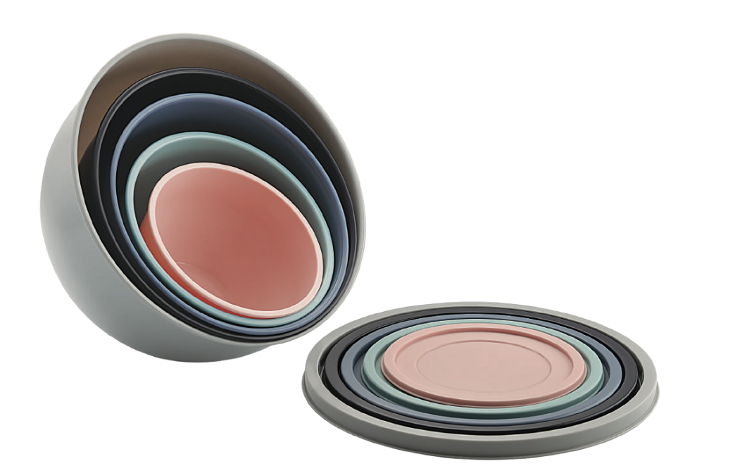 Classic Mixing Bowl Set with Lids (14, 16.5, 19.5, 22 & 24 cm) (12.3 Ltr) (Assorted) (5 Pc Set)