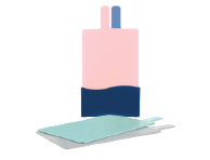 Chopping Board With Stand (290 X 190 X 4 Mm) (Assorted) (4 Pc Set)