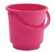 St. Bucket With Plastic Handle (9 Ltr) (Assorted)