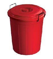 Plastic Drum With Lid (40 Ltr) (Assorted)