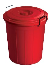 Plastic Drum With Lid (50 Ltr) (Assorted)