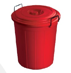 Plastic Drum With Lid (60 Ltr) (Assorted)