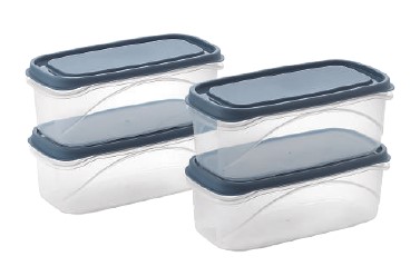 Frostee Container 550 Ml  (2200 Ml) (Assorted) (4 Pc Set)