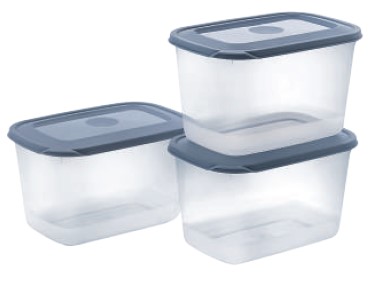 Food Saver Container 800V (800V X 3) (2400 Ml) (Assorted) (3 Pc Set)