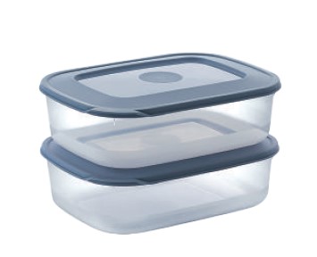 Food Saver Container Promo (1000H X 2) (2000 Ml) (Assorted) (2 Pc Set)