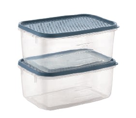 Polka Container (421 X 2) (2000 Ml) (Assorted) (2 Pc Set)