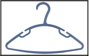 HANGER 011  (760 X 290 X 440 MM) (ASSORTED) (12 PC SET)