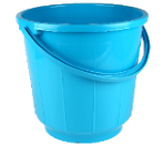 ST. BUCKET WITH PLASTIC HANDLE (11 LTR) (ASSORTED)